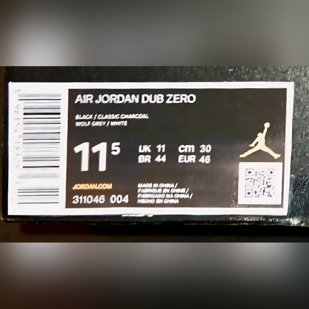 Air Jordan Dub Zero "Classic Charcoal" - Picture 11 of 13
